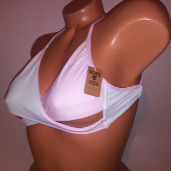 Victoria Secret PINK Swim Bikini Top XS Pastel Tie Dye Fade Wrap Halter String - Picture 5 of 16